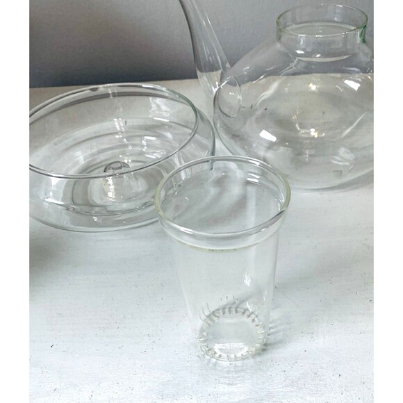 Schott Mainz Jenaer Glas Glass Teapot w/ Infuser &  Warming Base - 1950s Germany - Picture 4 of 6